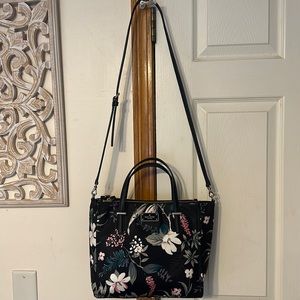 Kate Spade Black Floral Crossbody Bag